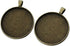 AKOAK 20 Pieces 35mm Diameter Antique Bronze Round Pendant Trays Pendant Blanks Cameo Bezel Cabochon Settings for Photo Charm or Cabochon...