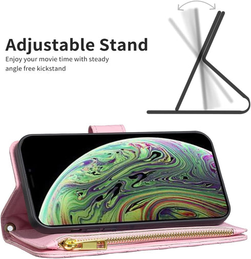 Asuwish Phone Case for iPhone Xs Max Wallet Cover with Tempered Glass Screen Protector and Leather Flip Credit Card Holder Stand Cell i X XR Xsmax...