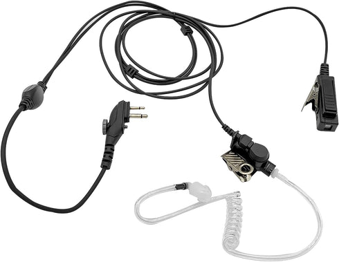 BD502i Earpiece Acoustic Coil Tube Ear piece Headset with PTT Mic for Hytera HYT BD502 BD552i PD502 PD402i PD482i PD562 TC-508 TC-580 TC-610 TC210...
