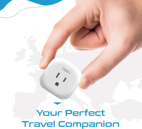 Ceptics South Africa Travel Adapter - 5 Input with QC 3.1A Dual USB and USB-C - Ultra Compact - Light Weight - USA to Any Type M Countries Such as...