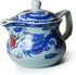 Yxhupot Teapot 15oz Blue White Porcelain China Stainless Steel Infuser Dragon and Phoenix (cihu long)...