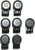 MELOTOUGH Supenders Botton Movable No Sew Button End Brace Clips Set of 7 (Black)...