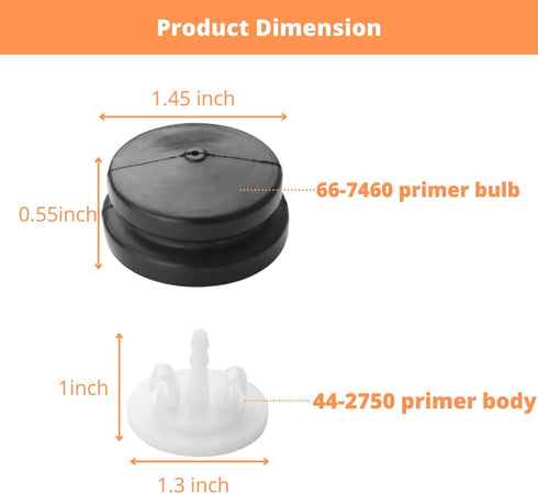 Primer Bulb Fit for Toro Snowblower - Primer Bulb Replaces Lawn-Boy 66-7460 and Toro 66-7460, Including Free 5 pcs Plastic Holder...