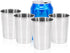 4Pack 6oz Small Stainless Steel Cups, BPA Free Healthy Pint Drinking Cups Metal Drinking Glasses For Kids (Silver, 170ml/6oz)...
