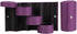 Fdit Retro Cylinder Shaped Jewelry Box Velvet Three-Layer Roll-up Snap Jewelry Storage Organizer Earrings Holder for Girls Women (Purple)...