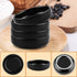 3.5" Ceramic Side Dish Set of 4 - Small Porcelain Soy Dipping Sauce Dishes - Black Seasoning Bowls Dinnerware Sets for Serving...