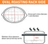 TamBee Wire Broiling Rack Roasting Rack Baking Rack Cooking Cooling for Oven Stainless Steel Oval Steamer Rack Canning Rack Cookie Roasting 11.3"x...