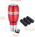 Arenbel 4" Automatic Push Button Gear Shift Knob Polished Aluminum Car Lever Stick Shifter Handle Fit Most Auto Transmission Vehicles, Red...