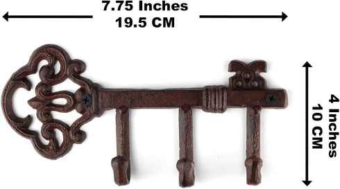 Wall Mounted Rustic Key Holder (Vintage Cast Iron)...