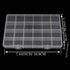 2 Pack 24 Grids Clear Plastic Organizer Box Fixed Compartment Storage Container for Craft, Beads, Jewelry, Small Parts, 7.4X5.1X0.86 INCH...