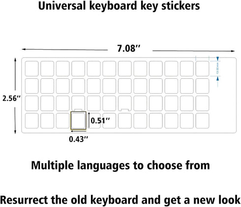 2pcs Universal Russian Keyboard Stickers Transparent Background, Transparent Background with White Lettering for Computer Laptop Notebook Desktop,...