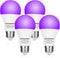 FAGUANGAO LED Black Light Bulb,9W(75Watt Equivalent) A19 UV Blacklight Bulb,120V,UVA Level 390-400nm,E26 Medium Base,Glow in The Dark for Blacklig...