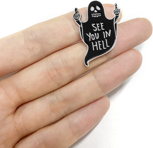 Pibupibu Horror Dark Brooch Cool Enamel Pins Black Art Set for Jacket Backpack Hat Pant Accessories, 16 Packs...