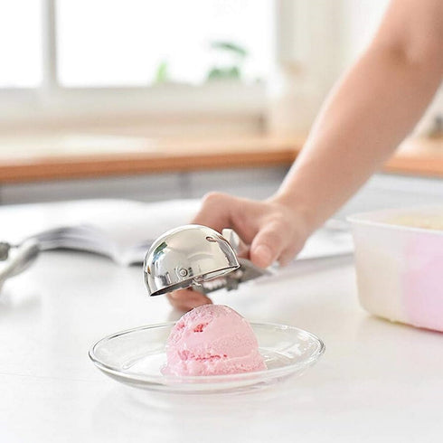 Ice Cream Scoop, 3Pcs Cookie Scoop Set, 18/8 Stainless Steel Cookie Dough Scoop, Cookie Scoops for Baking Set of 3, Ice Cream Scooper with Trigger...