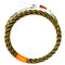 Fish Tape 49FT Wire Fishing Tools 6.0mm Diameter 3 Wires Twisted with Guide Spring, Ideal for Wire Fishing Black and Yellow 15m...
