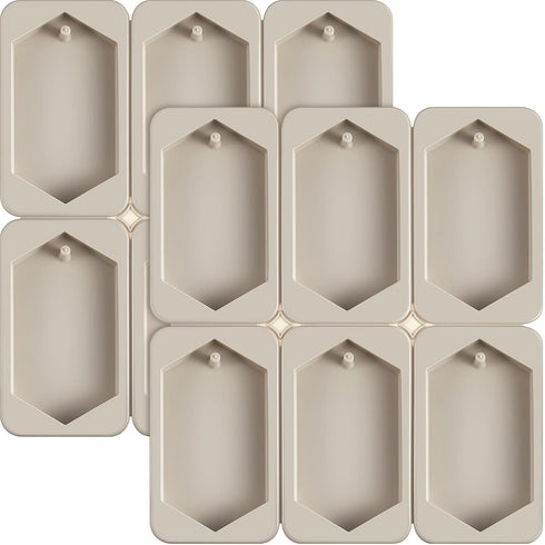 Patelai 2 Pcs Wax Silicone Molds Rectangle Wax Resin Molds Christmas Keychain Wax Mold Epoxy Casting Jewelry Making Molds with Hanging Holes for D...