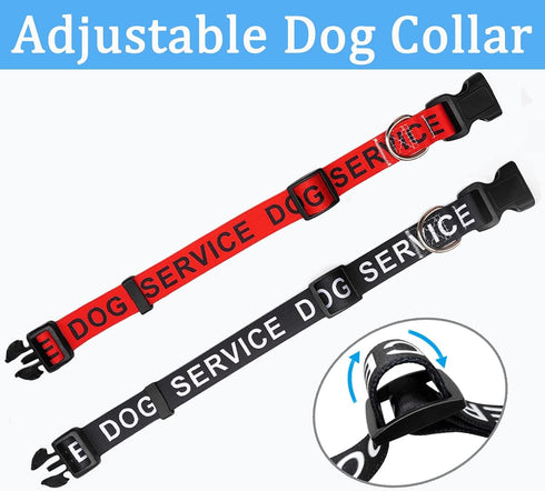 MayPaw Service Dog Collar, 1” and 1.5” Wide Dog Collar Strong Nylon Medium Large Extra-Large Dog Collar (Neck Fit 17.5-27",1.5" Wide, red)...