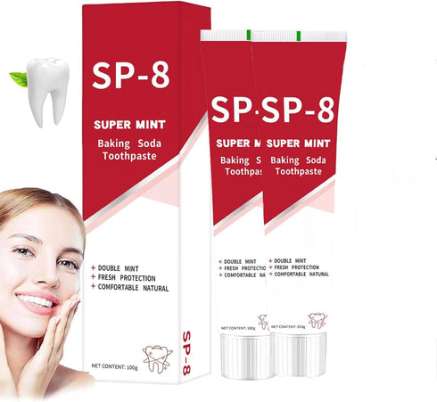 SP-8 Ultra Whitening Toothpaste,Sp8 Brightening Toothpaste,Sp-8 Toothpaste Fresh Breath,Brightening & Stain Removing Toothpaste (2PCS)...