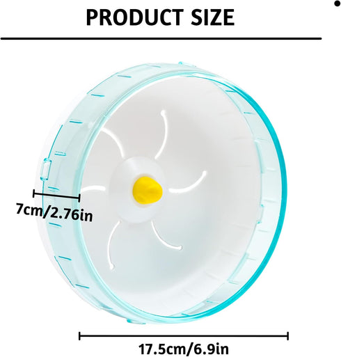 6.9 Inch Hamster Running Wheel, Silent Hamster Exercise Wheels, Mount on Hamster Cage, for Dwarf Hamster, Pet Mouse, Mice...