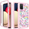 Compatible with Samsung Galaxy A02S, Cute Unicorn Pink Pattern Dual Layer Heavy Duty Shockproof Shockproof Defender Transparent Bumper Back Cover ...