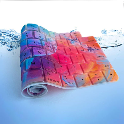 Colorful Keyboard Cover Skin for 2023 2021 Apple iMac 24 Inch Magic Keyboard M3 Chip/M1 Chip with Touch ID, Ultra Thin Keyboard Skin for 2024 2023...
