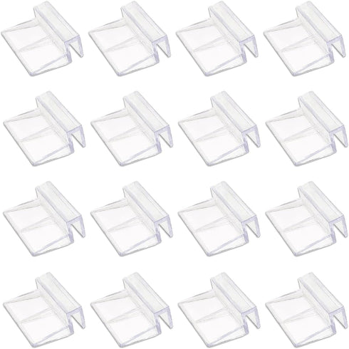 16 PCS 6mm Acrylic Aquarium Cover Clip, Clear Fish Tank Glass Cover Clip Support Holder Universal Lid Clips for Rimless Aquariums...