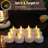 12 Pack Flameless Led Tea Lights Candles with timer battery operated,Built-in 6Hours,6 Hours On and 18 Hours Off in 24 Hours Cycle Automatically,f...