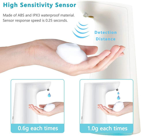 LAOPAO Automatic Foaming Soap Dispenser - Hand Free, Touchless, Countertop Soap Pump for Kitchen & Bathroom - Blue...