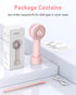 Mini Handheld Fan 4800mAh Battery Portable Fan USB Rechargeable Eyelash Fan 3 Speeds Wind Powerful Makeup Fan Cute Small Fan with Base & Lanyard f...