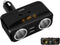 LIHAN 2 Socket Cigarette Lighter Adapter, Car Charger Plug Splitter with Dual USB Ports, 12V/24V Meter Monitor, Compatible with iPhone, LG, HTC, S...