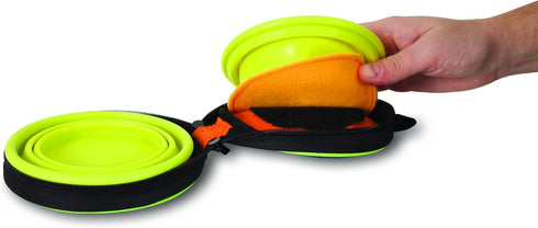 Petmate 3-Cup Silicone Duo Travel Bowl...