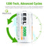 EBL Rechargeable C Batteries, 5000mAh Ni-MH High Capacity C Cell Battery New Retail Package, Pack of 4...