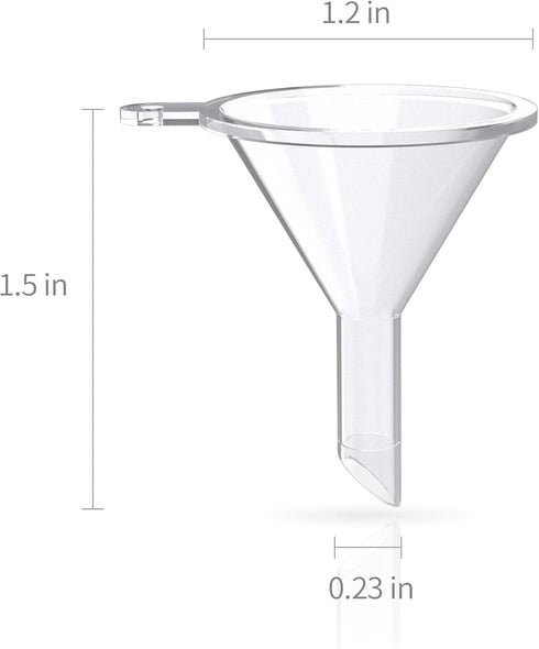 Dollet 50 Pack Mini Funnel for Essential Oil Bottles, Small Funnels for Lab Bottles, Sand Art, Perfumes, Spices, Powder Funnel and Recreational Ac...