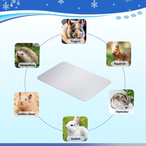 Rabbit Cooling Pad, 11.8x7.9 in Hamster Cooling Mat Pet Cool Plate for Rabbit Bunny Hamster Guinea Pig & Other Small Pets Stay Cool This Summer - ...