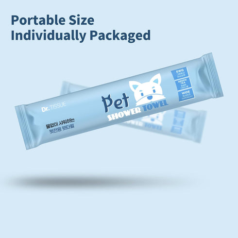 Individually Packaged Pet Wipes | Extra Large Size - 20.5" x 12.6" | Korea | Hypoallergenic | Grooming | Bathing | Green Tea Scented Deodorizing |...