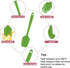 uxcell Silicone Spatula Set Heat Resistant Kitchenware Flipping Turner Non Stick Spatula for Cooking Baking and Mixing Green...