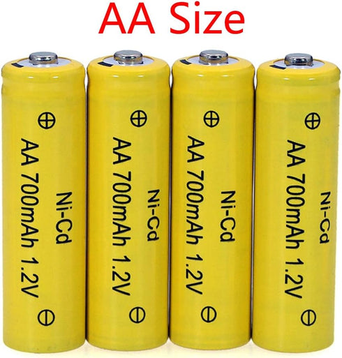 12 Packs AA Garden Ni-cd Batteries 1.2V AA 700mAh Ni-Cd Rechargable Battery for Solar Lights,lawn Landscape lighting?AA Size?...