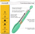 Small Tongs with Silicone Tips 7-Inch Serving Tongs, Set of 3 (Pink Mint Yellow)...