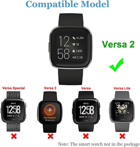 Compatible with Fitbit Versa 2 Charger (Not for Versa/Versa Lite), Charging Dock with USB Cord for Versa 2 Health & Fitness Smartwatch Charge Cabl...