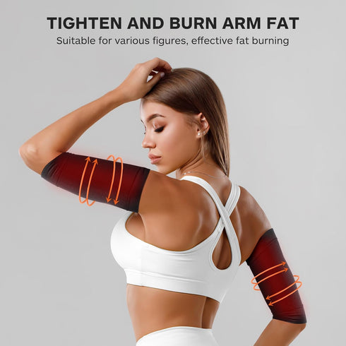 HEALLILY 1 Pair Black Slimming Arm Sleeves Elastic Compression Arm Shapers for Women Weight Loss Post Surgical Compression Sleeves...