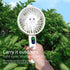 Portable Fan, Portable Water Spray Mist Fan Electric, USB Rechargeable Hand Mini Fan, Cell Phone Holder, 3 Speed Levels and a Button Switch (White...