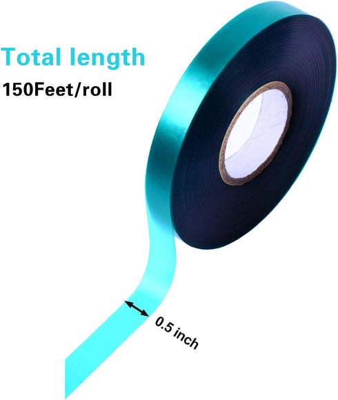 3 Rolls 150 Feet Stretch Tie Tape 0.5 Inch Garden Tie Tape Thick Plant Ribbon Garden Green Vinyl Stake for Indoor Outdoor Patio Plant Use...