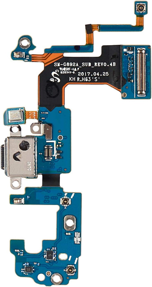 USB Charging Port Flex Cable Microphone Replacement for Samsung Galaxy S8 Active AT&T G892A with Tools (for S8 G892A)...