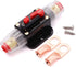 100A Audio Inline Circuit Breaker 12V, Auto Fuse Holder 100 Amp with Manual Reset for Car Audio RV Home Marine Boat Truck, with Tubular Ring Termi...