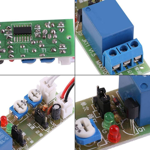 Adjustable Times Switch Module DC 5V/12V/24V Delay On/Off Timer Delay Switch Module 6 Types Optional Time Delay(DC 12V 0-15mins)......