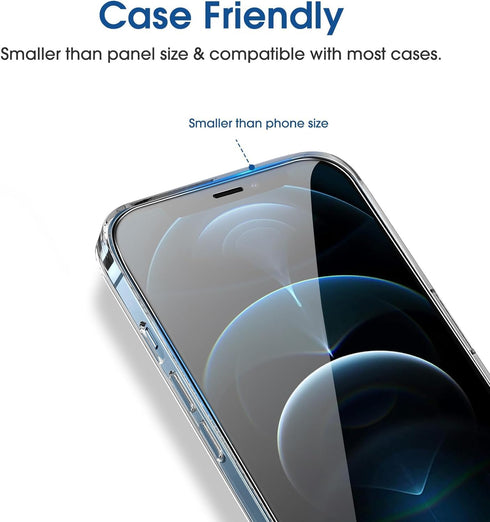amFilm Magnetic OneTouch 3 Pack Compatible with iPhone 12 Pro Max 6.7" Screen Protector Tempered Glass Accessories, Premium Easiest Installation K...