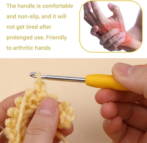 3.5 mm Crochet Hook, Ergonomic Handle for Arthritic Hands, Extra Long? Knitting Needles for Beginners and Crocheting Yarn (3.5 mm)......