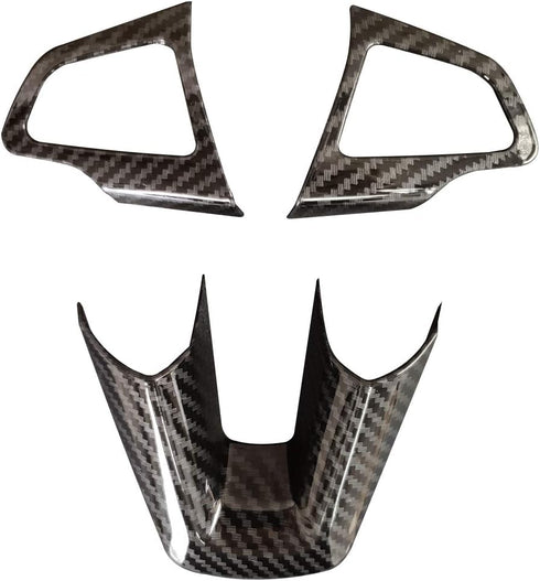 3PCS Carbon Fiber Folor Steering Wheel Cover for Ford Focus Escape EcoSport Kuga Not for RS ST...