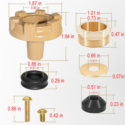 RK-14MH Outside Faucet Repair Kit Metal Handle Compatible with Woodford Model 14,Model 18...