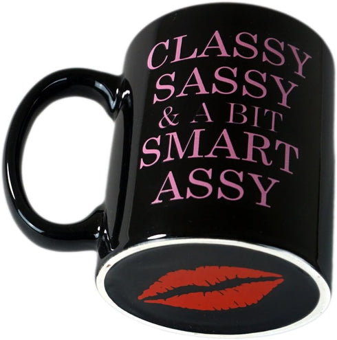 Funny Guy Mugs Classy Sassy and A Bit Smart Assy Ceramic Coffee Mug - 11oz - Ideal Funny Coffee Mug for Women and Men - Hilarious Novelty Coffee C...